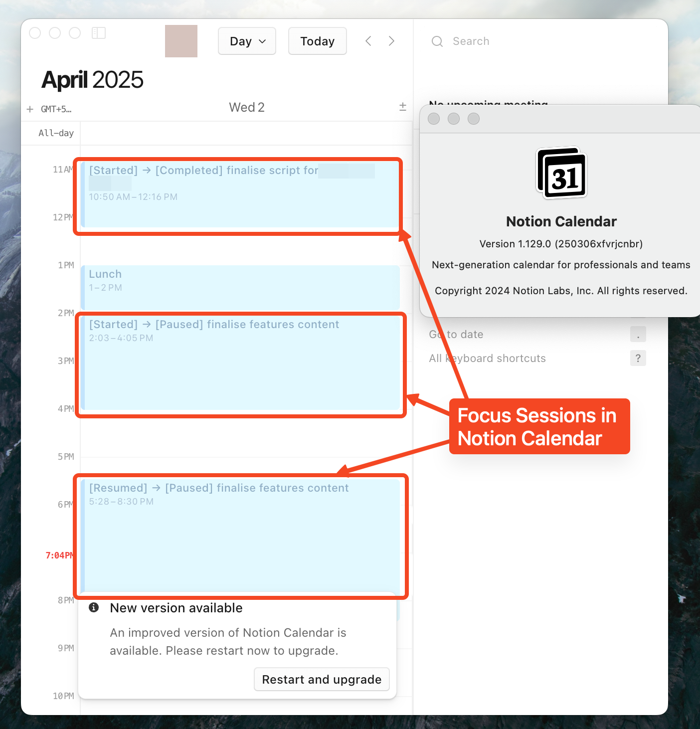 Access your focus data from your favorite calendar app